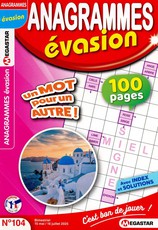Anagrammes évasion N° 104 Mai 2025