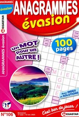 Anagrammes évasion N° 106 Septembre 2025