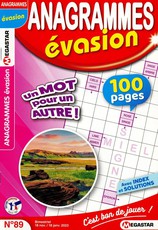 Anagrammes évasion N° 102 Janvier 2025