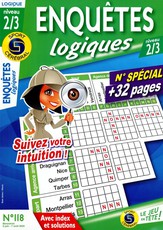 Enquêtes logiques niveau 2/3 N° 118 Juin 2025