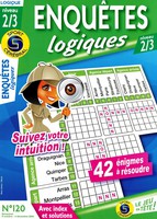 Enquêtes logiques niveau 2/3 N° 120 Octobre 2025