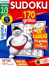 Sudoku 170 grilles niveau 2/3
