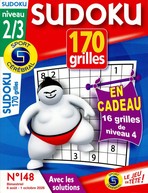 Sudoku 170 grilles niveau 2/3