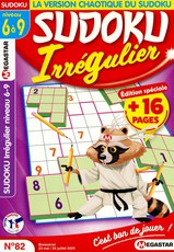 Sudoku Irrégulier N° 82 Mai 2025