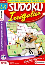 Sudoku Irrégulier N° 83 Juillet 2025