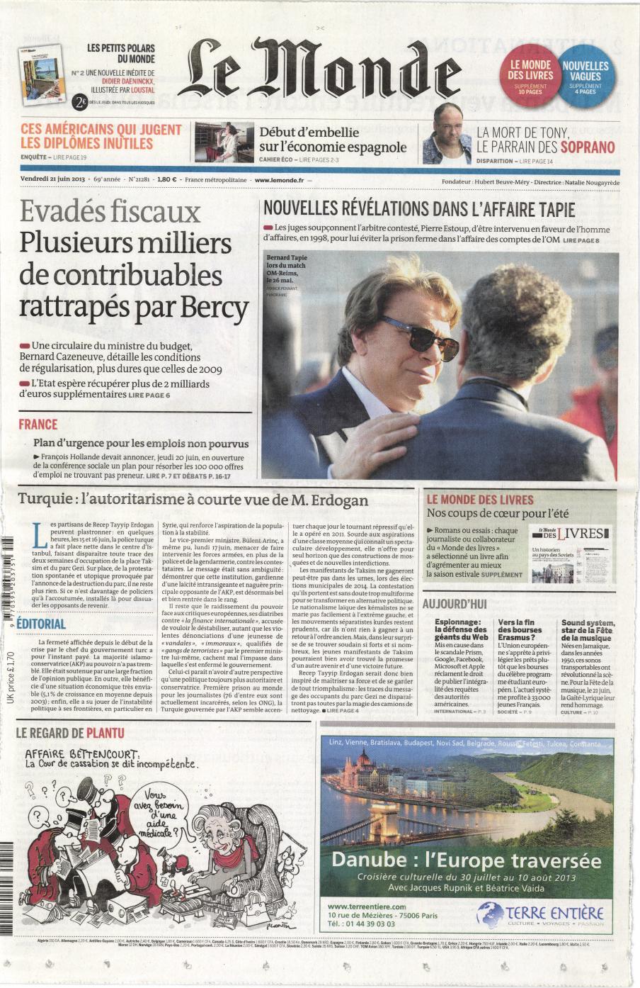 Le Monde n° 621 Abonnement Le Monde Abonnement magazine par