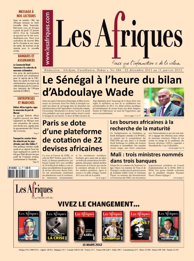 Les Afriques Magazine n° 184 – Abonnement Les Afriques Magazine ...