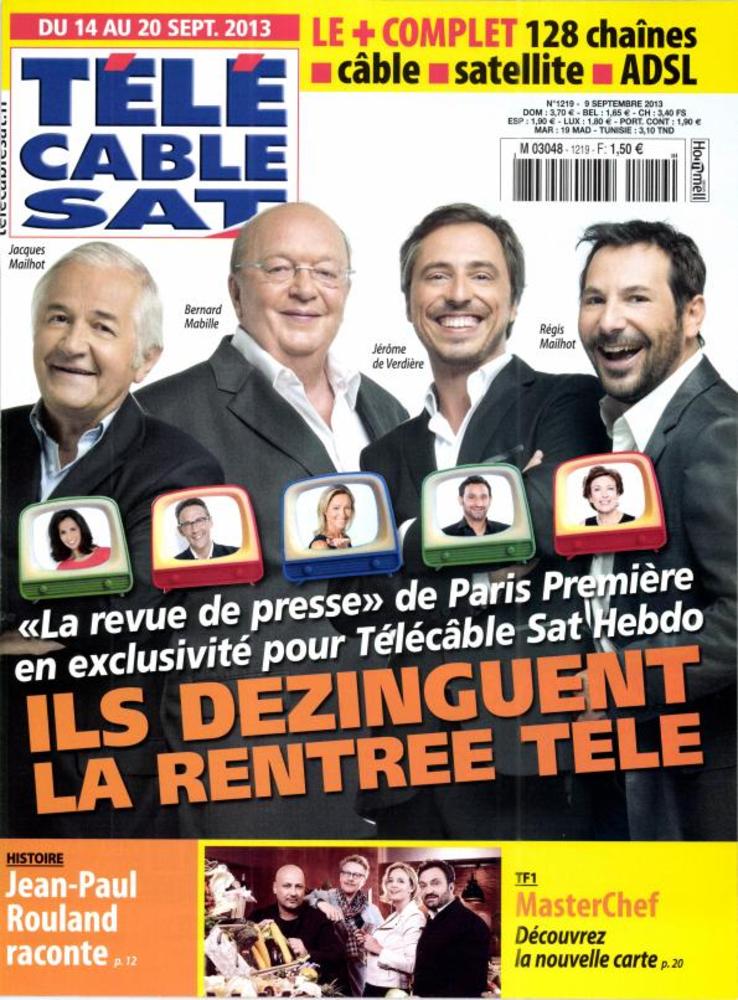 Télé Cable Sat Hebdo n° 1219 – Abonnement Télé Cable Sat Hebdo ...