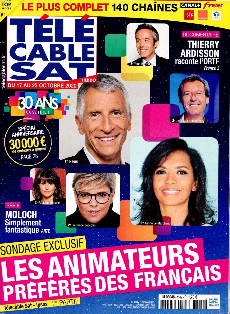 Programme Tv Ce Soir Tele Cable Sat Abonnement Télé Cable Sat Hebdo - Intermagazines